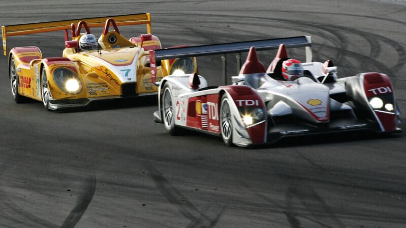Chased by a Porsche LMP2 in the BoP’d American Le Mans Series in 2007