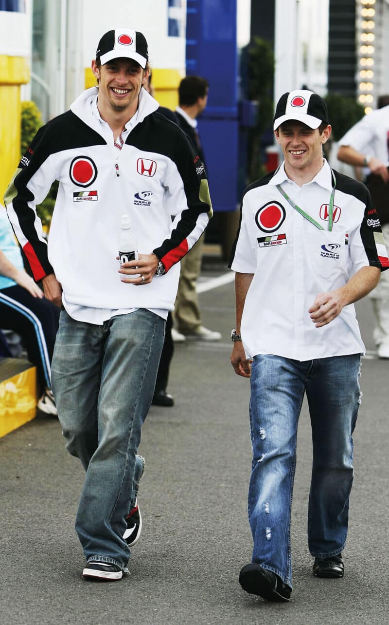 Jenson Button and Anthony Davidson at the British GP, 2004