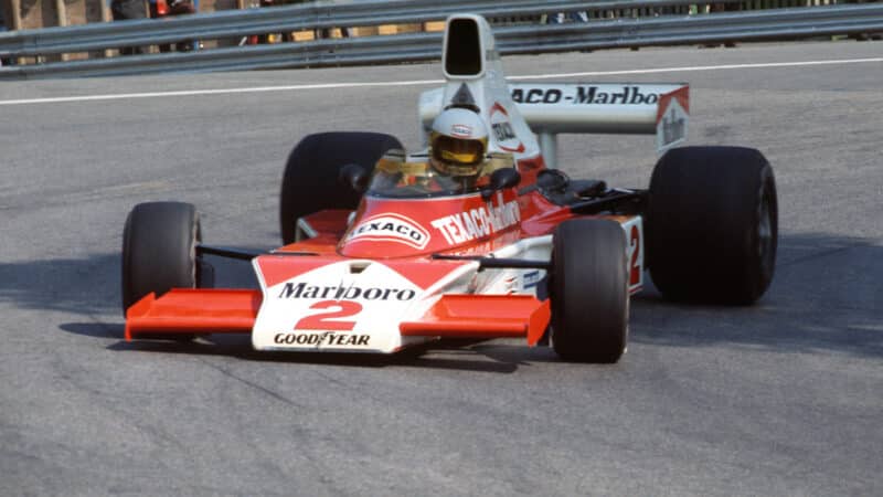 Jochen Mass McLaren 1975 Spanish GP Montjuich Park