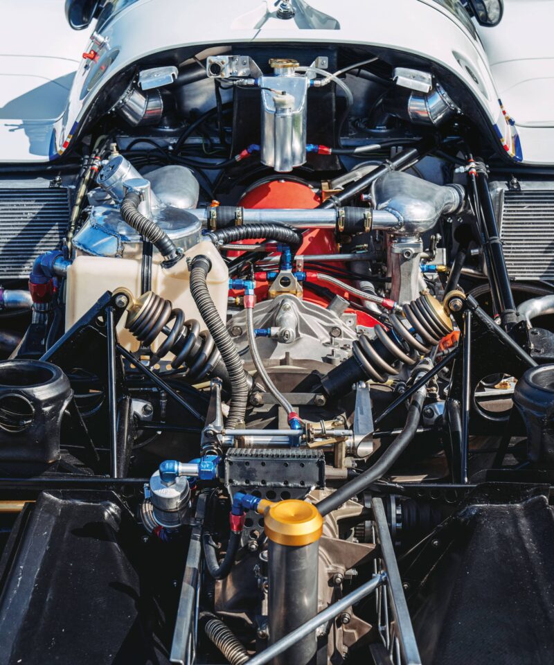 The 956’s 2.65-litre flat six had been used at Le Mans in the 936 of 1981 – powering Ickx and Derek Bell to victory