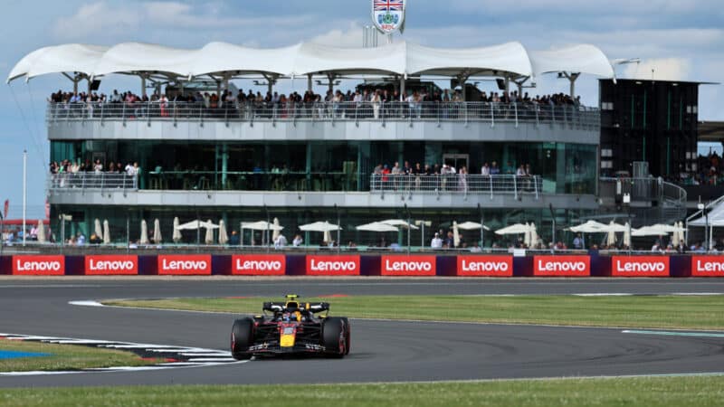 Sergio Perez (Red Bull-Honda) during practice for the 2024 British Grand Prix