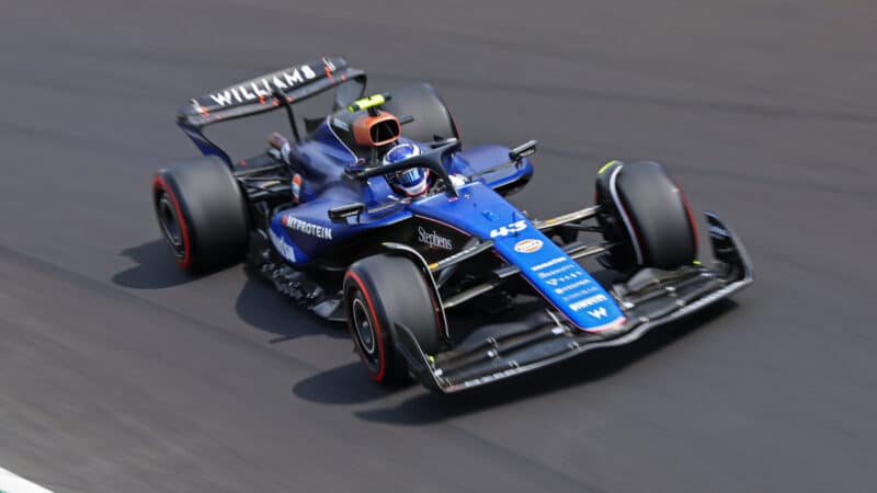 Franco Colapinto (Williams-Mercedes) during practice for the 2024 Italian Grand Prix in Monza.