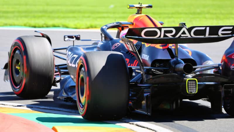 Liam Lawson (Red Bull-Honda) during practice for the 2025 Australian Grand Prix