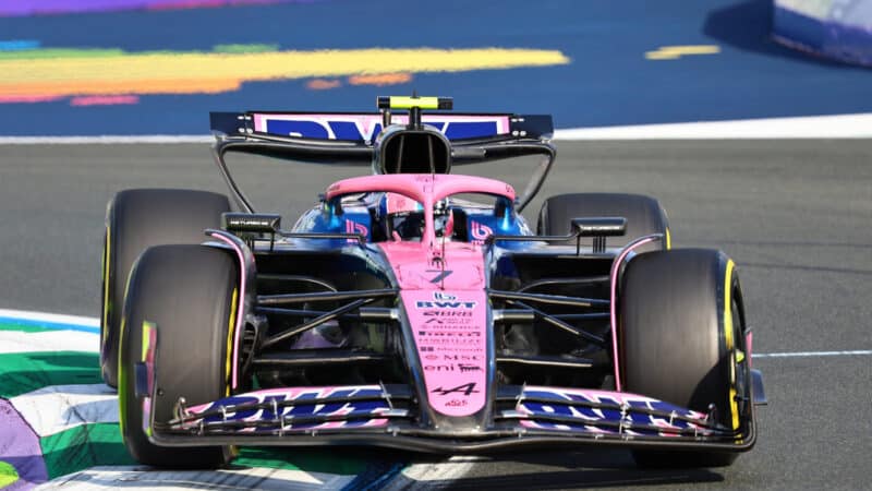Jack Doohan (Alpine-Renault) during practice for the 2025 Saudi Arabian Grand Prix