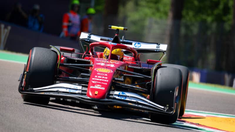 Lewis Hamilton (Mercedes) during practice for the 2025 Emilia Romagna Grand Prix in Imola