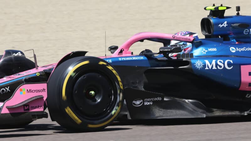 Franco Colapinto (Alpine-Renault) during practice for the 2025 Emilia Romagna Grand Prix in Imola