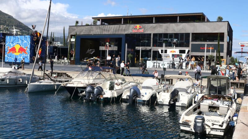 Red Bull Energy Station in harbour before the 2025 Monaco Grand Prix