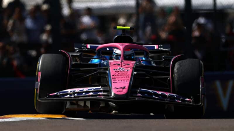Franco Colapinto of Argentina driving the (43) Alpine F1 A525 Renault on track during the F1 Grand Prix of Emilia-Romagna