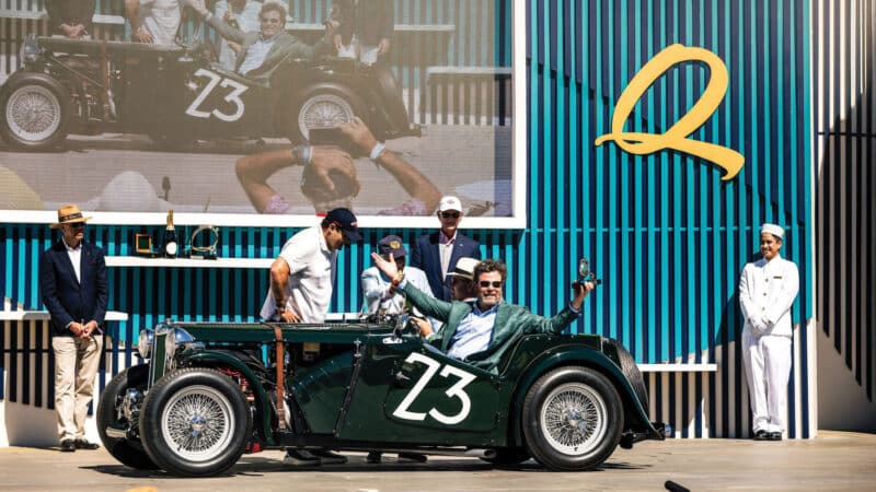 Carroll Shelby’s 1949 MG TC in Oklahoma in 1952