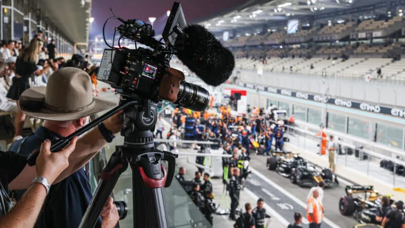 Filming locations included Silverstone, the Hungaroring, Spa, Suzuka and here at the Yas Marina circuit in Abu Dhabi