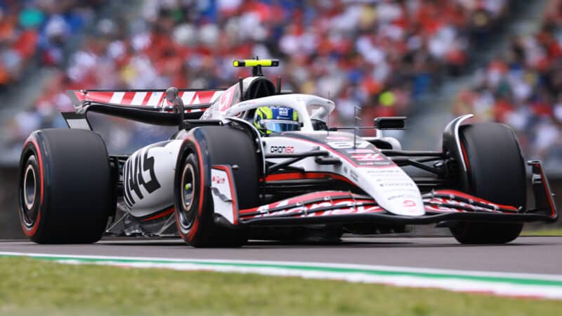 Haas of Oliver Bearman during qualifying for the 2025 F1 Emilia Romagna Grand Prix