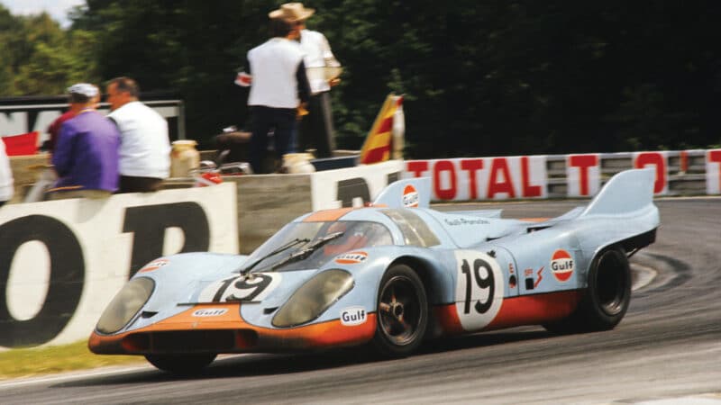 Richard Attwood Le Mans in 1971, Herbert Müller in a John Wyer:Gulf 917K