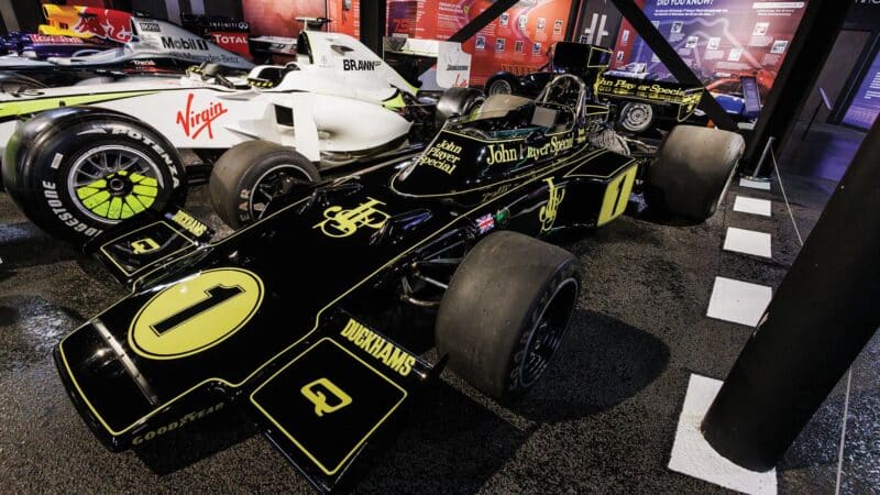 Ronnie Peterson’s Lotus 72 from 1974 Silverstone 75 Exhibition