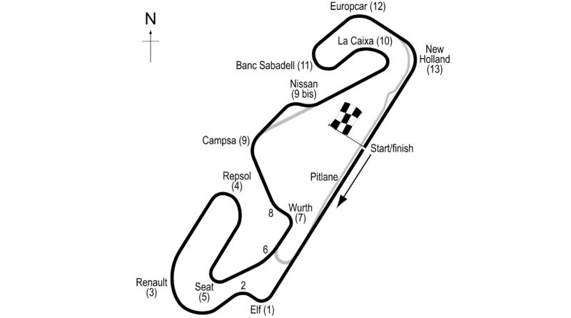 1991 Circuit de Catalunya map
