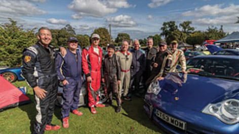 Reader Peter Herbert and his friends ‘of advancing years’, at the Loton Park Hillclimb