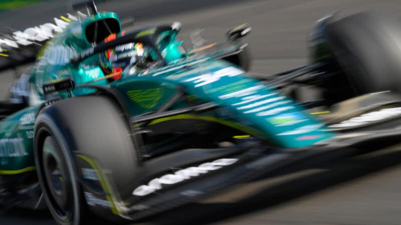 Felipe Drugovich (Aston Martin-Mercedes) during practice for the 2022 Abu Dhabi Grand Prix at Yas Marina