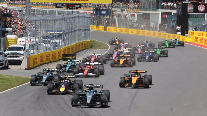 The start of the Canadian GP