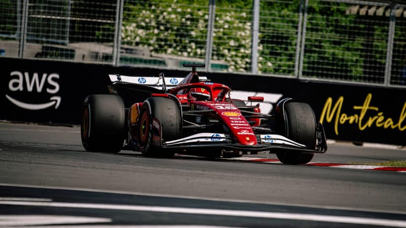 Charles Leclerc in Ferrari F1 car during 2025 F1 Canadian Grand Prix