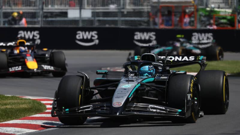 George Russell in the Canadian GP