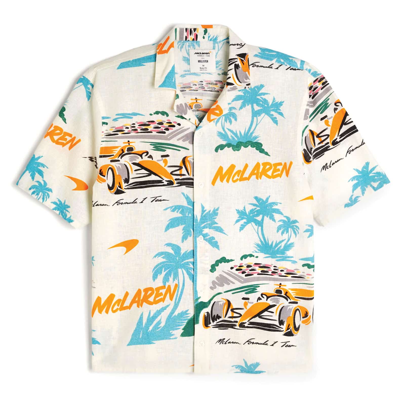 Hollister linen-blend McLaren pattern Shirt