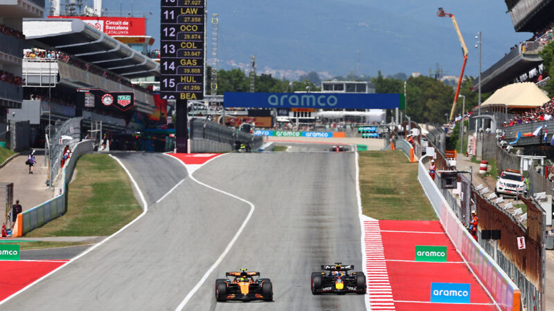 Lando Norris passes Max Verstappen in 2025 F1 Spanish Grand Prix