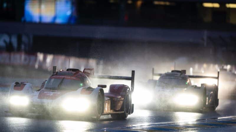 Racing at night can be very hard, especially with rain