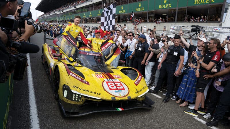 No83 Yellow Ferrari WEC