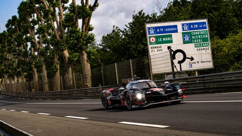 Toyota Hypercar on track at Le Mans during 2025 test day