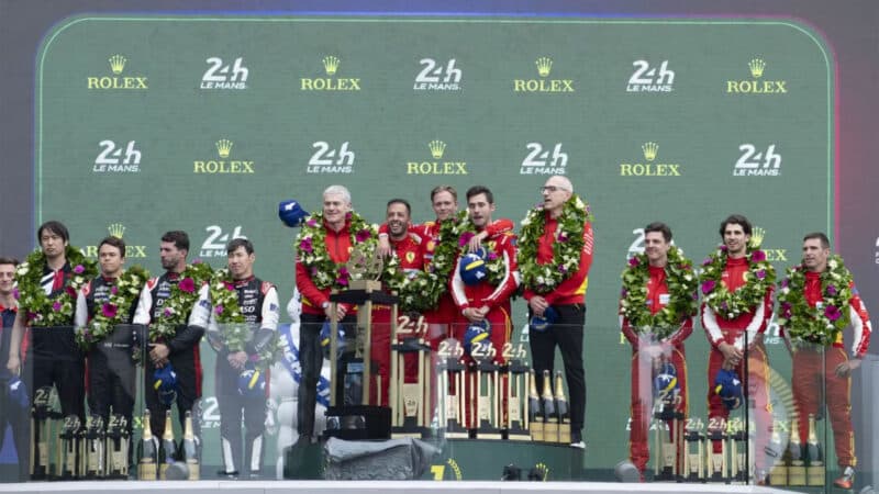 The 2024 Le Mans podium