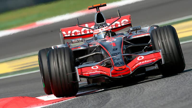 Fernando Alonso (McLaren Mercedes) in practice for the 2007 Spanish Grand Prix