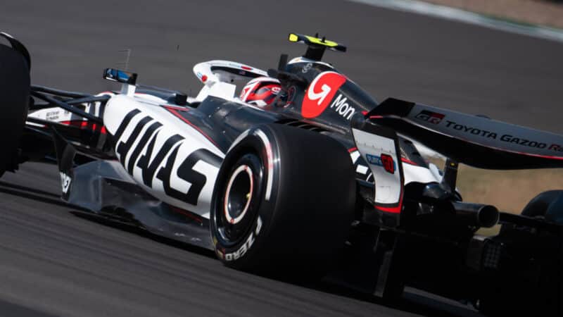 Esteban Ocon (Haas-Ferrari) in the 2025 British Grand Prix