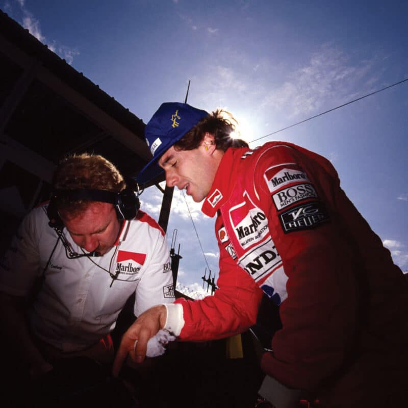 Ayrton Senna and Neil Oatley