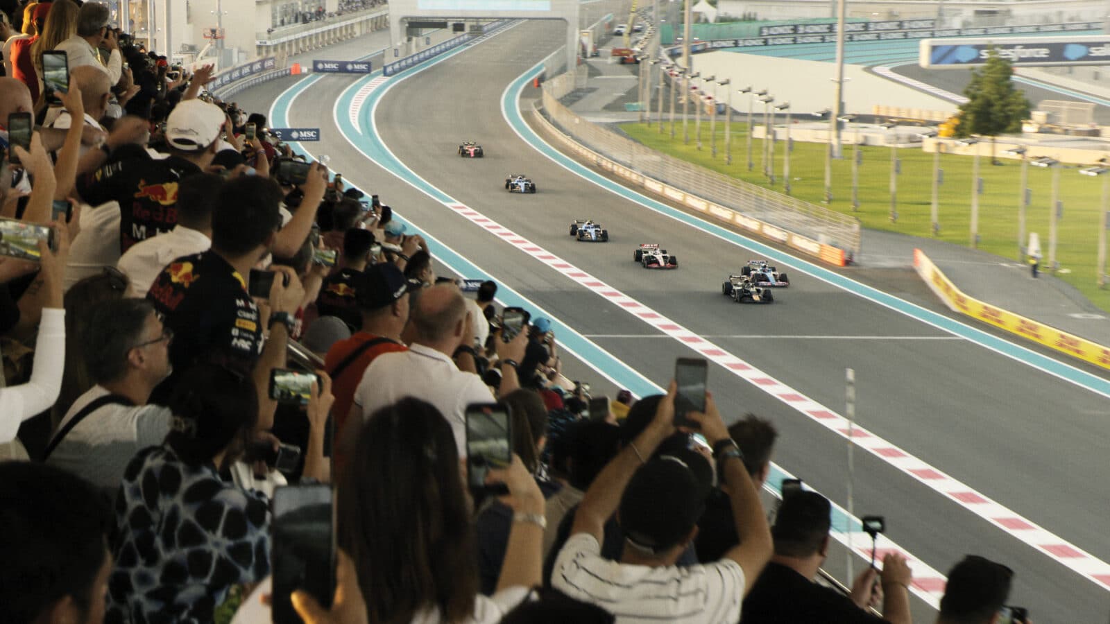 F1 movie scene on track