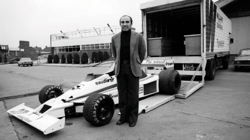 Frank Williams at the team’s Didcot HQ, 1978