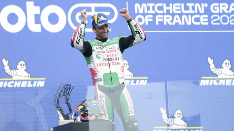 Johann Zarco celebrates