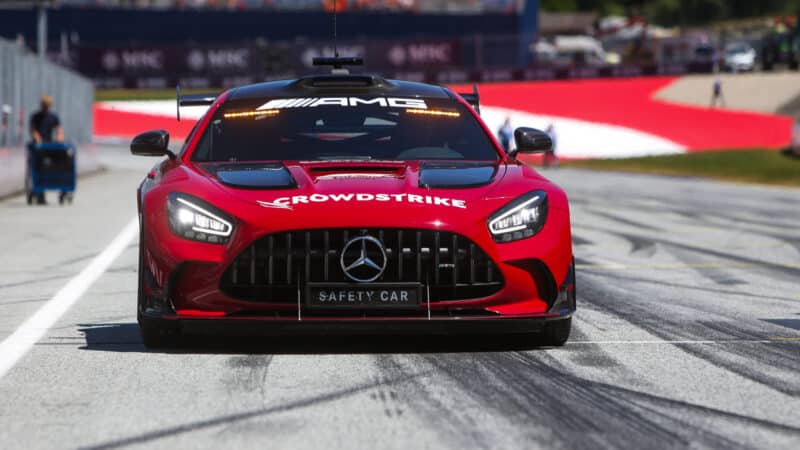 The Mercedes safety car