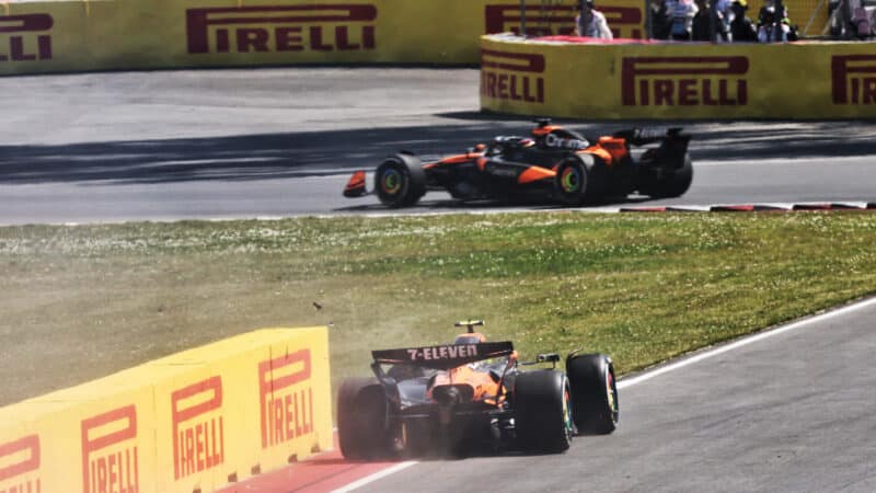 Lando Norris crash Canadian GP oscar Piastri