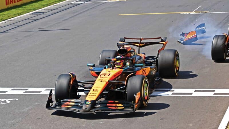 Lando Norris crash with Oscar Piastri