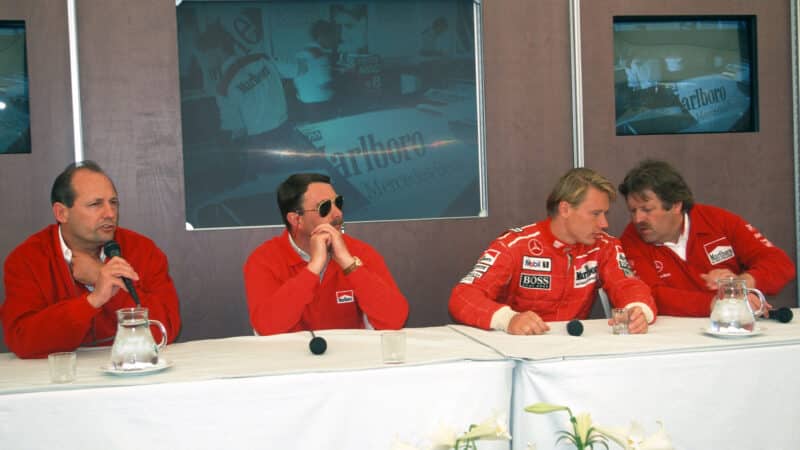 Mika Hakkinen Nigel Mansell McLaren