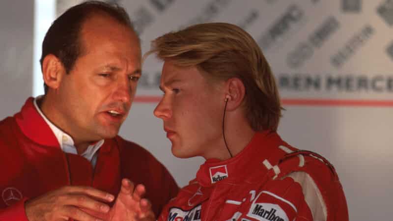 Mika Hakkinen ROn Dennis McLaren 1995