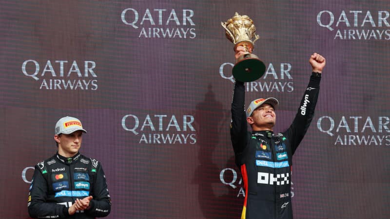 Oscar Piastri Lando Norrids McLaren 2025 British GP Silverstone
