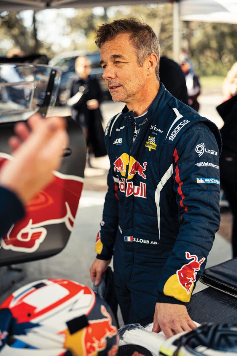 Sébastien Loeb having an interview