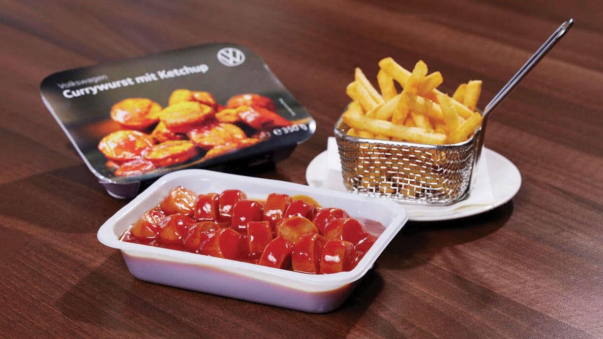 Volkswagen Currywurst microwave ready meal