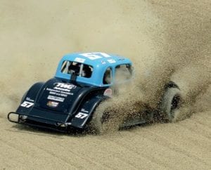 Legends car in the gravel
