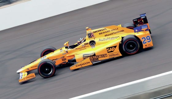 McLaren of fernando Alonso at the 2017 Indy 500