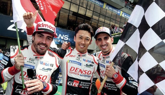 Winning Toyota Le Mans team in 2019