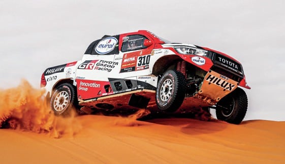 Fernando Alonso in the 2020 Dakar rally